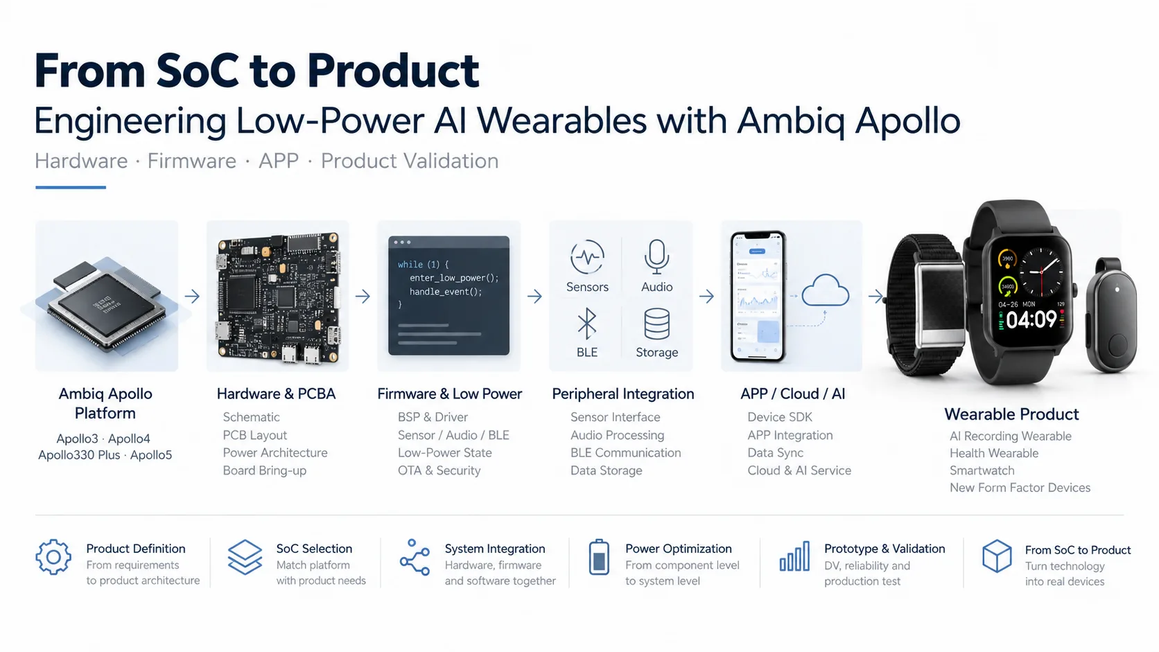 From SoC to Product: Engineering Low-Power AI Wearables with Ambiq Apollo